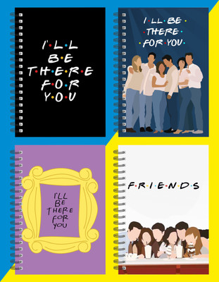 Macro F.R.I.E.N.D.S COLLECTION A5 Diary Unruled 160 Pages(Multicolor, Pack of 4)