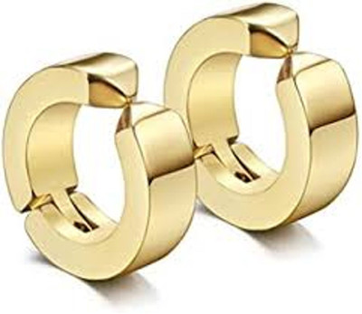 shivay Mens Jewellery Valentine Golden Bali Stud Mens Earing / Ear rings Combo For Men / Gents / Boys / unisex earrings Non-Piercing Ear mens jewellery Cubic Zirconia Copper, Brass Stud Earring