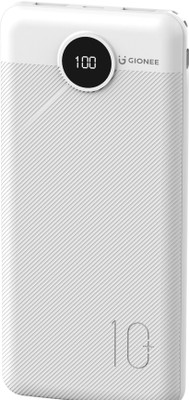 GIONEE 10000 mAh 18 W Power Bank(White, Lithium Polymer, Fast Charging for Mobile)