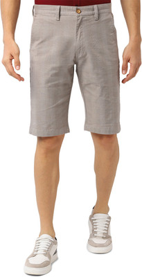PETER ENGLAND Self Design Men Beige Regular Shorts