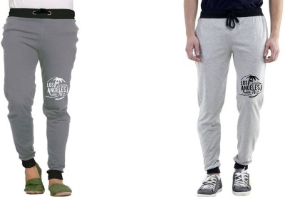 WellFitLook Printed Men Grey Track Pants