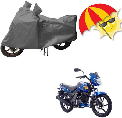saanvi Waterproof Two Wheeler Cover for TVS(Flame SR125, Grey)