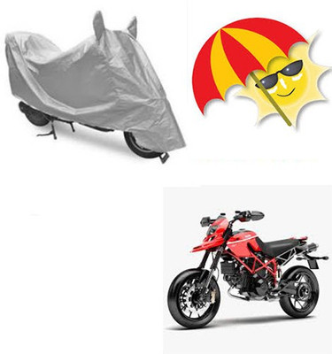 saanvi Two Wheeler Cover for Ducati(Hypermotard, Silver)