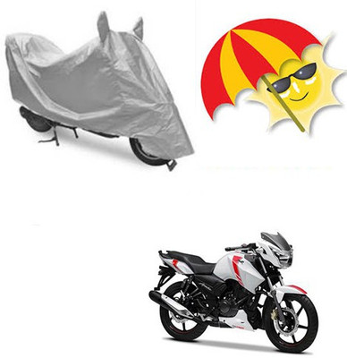 RPSENTTERPR Waterproof Two Wheeler Cover for TVS(Apache, Silver)