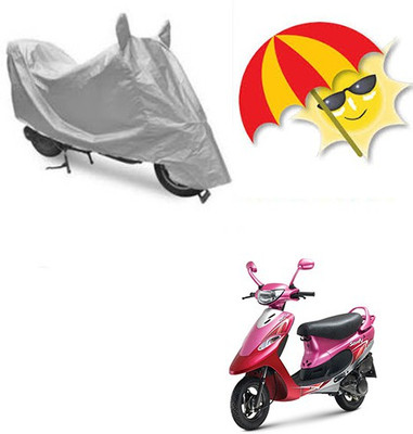 SANJU Waterproof Two Wheeler Cover for TVS(Scooty Pep+, Silver)