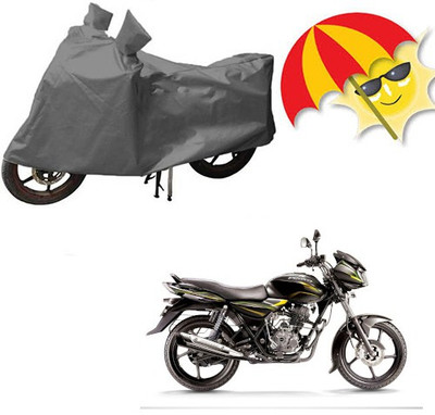 saanvi Waterproof Two Wheeler Cover for Bajaj(Discover 100 DTS-i, Grey)