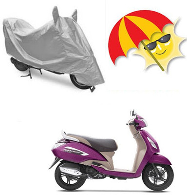 SANJU Waterproof Two Wheeler Cover for TVS(Jupiter, Silver)