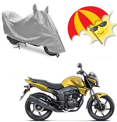 RPSENTTERPR Waterproof Two Wheeler Cover for Honda(CB Trigger, Silver)