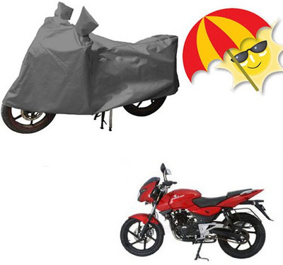 saanvi Waterproof Two Wheeler Cover for Bajaj(Pulsar 220 DTS-i, Grey)