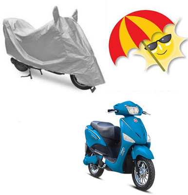 SANJU Waterproof Two Wheeler Cover for Hero(Electric Optima, Silver)