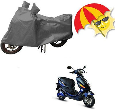 saanvi Waterproof Two Wheeler Cover for Hero(Electric Optima, Grey)