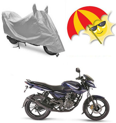 SANJU Waterproof Two Wheeler Cover for Bajaj(Pulsar 135 LS DTS-i, Silver)