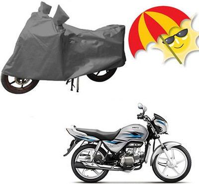 saanvi Waterproof Two Wheeler Cover for Hero(Super Splendor, Grey)