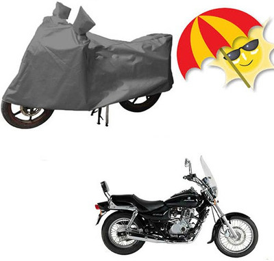 saanvi Waterproof Two Wheeler Cover for Bajaj(Avenger 220 Street, Grey)