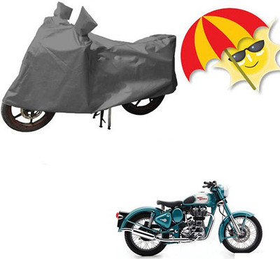 RPSENTTERPR Waterproof Two Wheeler Cover for Royal Enfield(Battle, Grey)