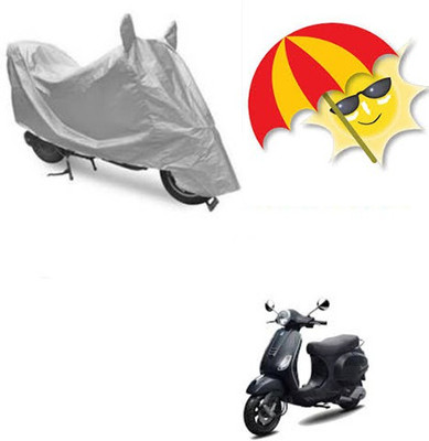 SANJU Waterproof Two Wheeler Cover for Piaggio(Vespa LX, Silver)