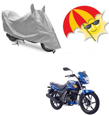 SANJU Waterproof Two Wheeler Cover for TVS(Flame SR125, Silver)