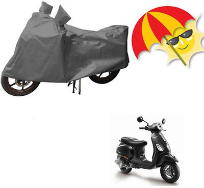 RPSENTTERPR Waterproof Two Wheeler Cover for Piaggio(Vespa LX, Grey)