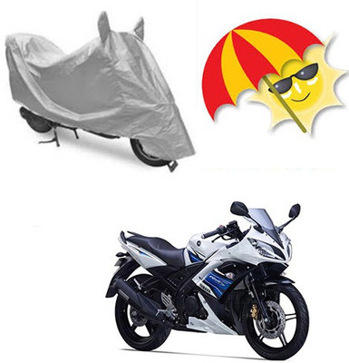 RPSENTTERPR Waterproof Two Wheeler Cover for Yamaha(YZF R15 S, Silver)