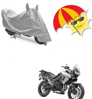 SANJU Waterproof Two Wheeler Cover for Triumph(Tiger 800 XR, Silver)