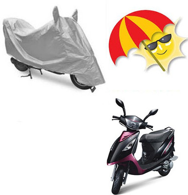 SANJU Waterproof Two Wheeler Cover for TVS(Scooty Streak, Silver)