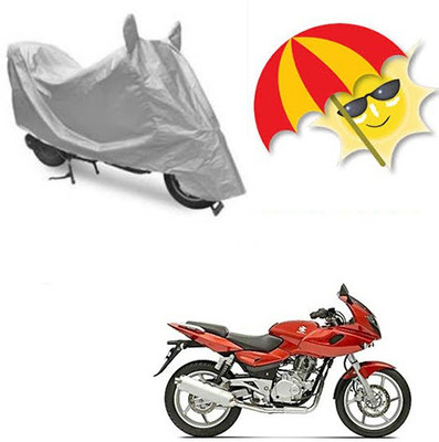 SANJU Waterproof Two Wheeler Cover for Bajaj(Pulsar 220 DTS-i, Silver)