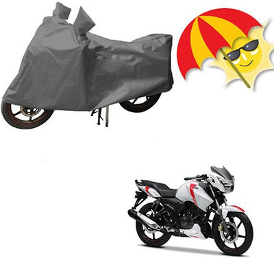 saanvi Waterproof Two Wheeler Cover for TVS(Apache RTR 180, Grey)