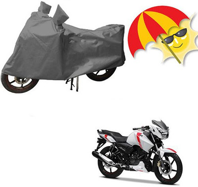 saanvi Waterproof Two Wheeler Cover for TVS(Flame DS 125, Grey)