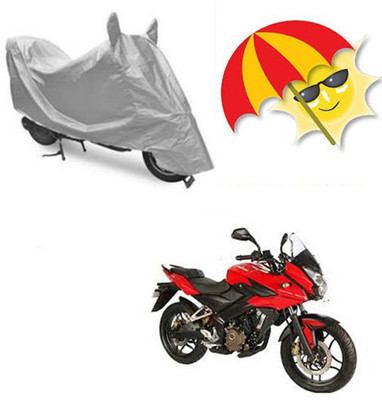 SANJU Waterproof Two Wheeler Cover for Bajaj(Pulsar AS 150, Silver)