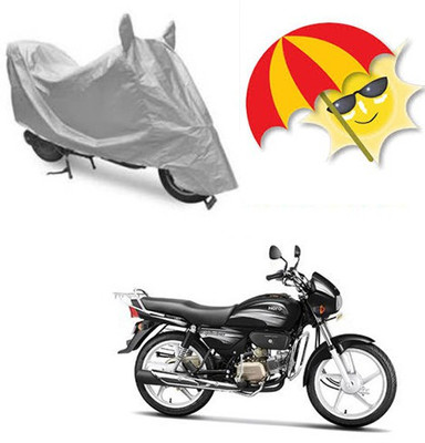 SANJU Waterproof Two Wheeler Cover for Hero(Splendor Plus, Silver)