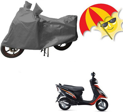 saanvi Waterproof Two Wheeler Cover for TVS(Victor GLX, Grey)