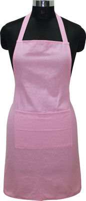 OASIS Cotton Home Use Apron - Free Size(Pink, Single Piece)