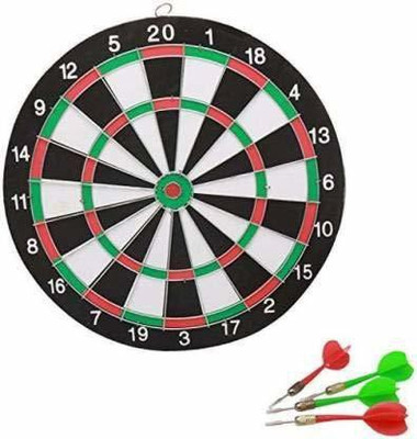 keycraze Double Faced 15 inch Portable Dart Board with 4 Darts Set for Kids Children Dart Board Game