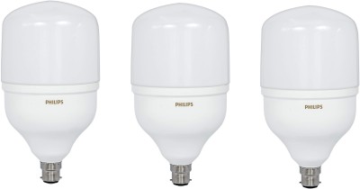 PHILIPS 40 W Round B22 LED Bulb(White, Pack of 3)