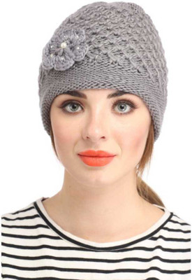 RSTC Solid, Woven, Self Design Beanie Cap