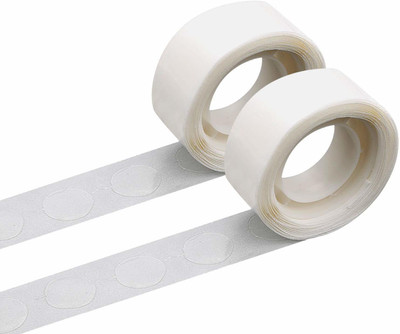 PartyPort 200pc Glue Dots for Foil, Latex, Confetti Balloon Adhesive, (Pack of 2 Rolls) Glue(200 ml)