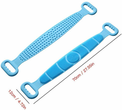 GLowcent Extra Long Silicone Body Scrubber Belt Back Exfoliating Scrubber for Shower G25
