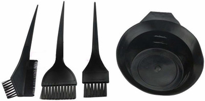 shri kanth art Black Hair dye bowl and Dye Mixing brush set (Type 3)