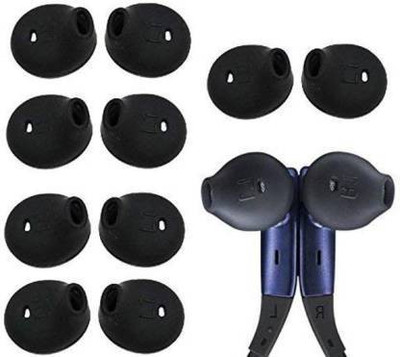 Hepteris Earbuds Tips Eartips Earpads Earplugs in Earphones and Bluetooth In The Ear Headphone Cushion(Pack of 10, Black)
