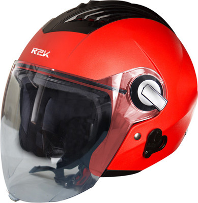 Steelbird SBA-3 R2K Classic Open Face Helmet in Red Motorbike Helmet(Red With Plain Visor)