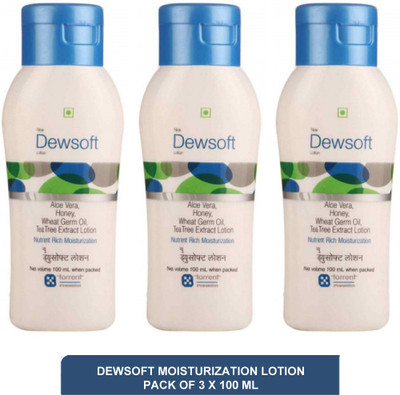 DEWSOFT Lotion - lotion for dry skin(pack of 3)100ml(300 ml)