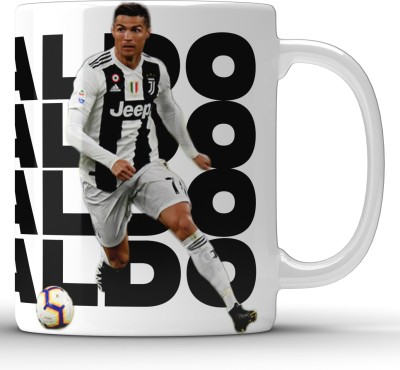 Unbounded Company CR 7 Cristiano Ronaldo Classic White Edition Ceramic Coffee Mug(325 ml)