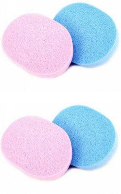 PINNER 4 Pcs Soft Facial Cleansing Sponge Face Makeup Wash Pad Cleaning Sponge Puff Exfoliator Scrub Puff