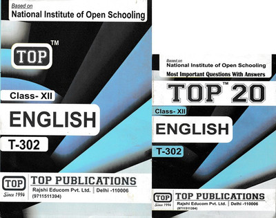 Nios Top English Guide T-302 Class 12th With Nios Top 20 English T-302 For Class 12th (Set Of 2 Books)(Paperback, Top Publications)