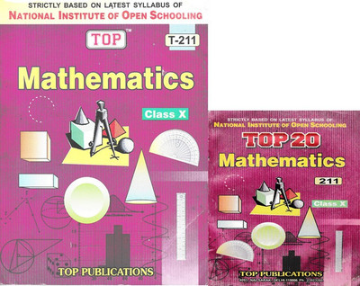 Nios Top Mathematics Guide T-211 Class 10th With Top 20 Mathematics T-211 For Class 10th (Set Of 2 Books)(Paperback, Top Publications)