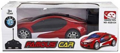 AS TRADERS Remote Controlled Rechargeable Famous car with 3D Lights (Red) (Red)(Red)