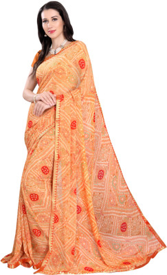 78% OFF on Rani Saahiba Printed, Dyed Bandhani Georgette Saree(Orange) 78% OFF on Rani Saahiba Printed, Dyed Bandhani Georgette Saree(Orange)