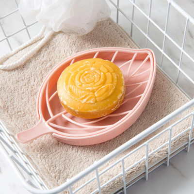 Right Products Leaf Shape Double Layer Soap Dish(Pink)