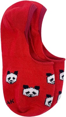 Mint and Oak Panda lover Red Low Cut Socks Women Animal Print Low Cut