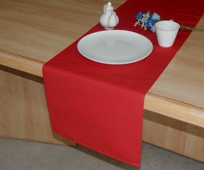 Home Colors.in Red 132 cm Table Runner(Cotton)